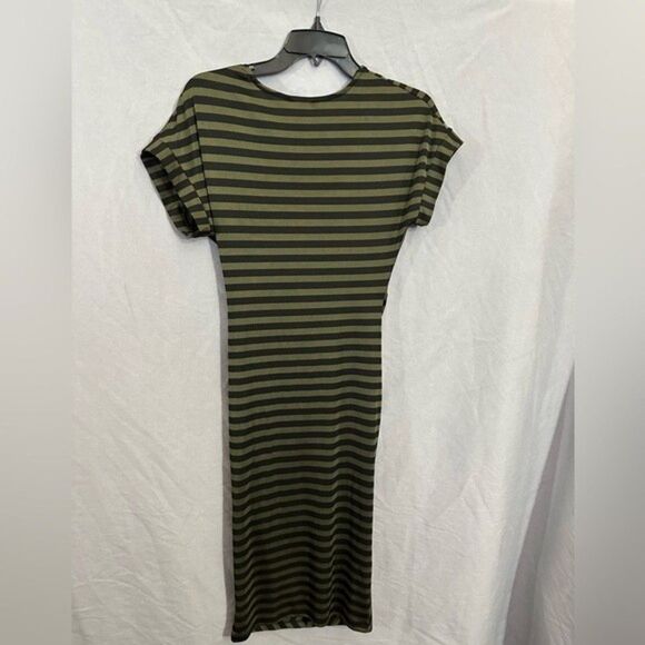 Haute Monde Size Small Striped Twisted Dress Cocktail green - Picture 4 of 5